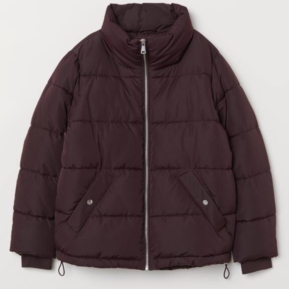 H&M Jackets & Blazers - H&M Burgundy Padded Jacket